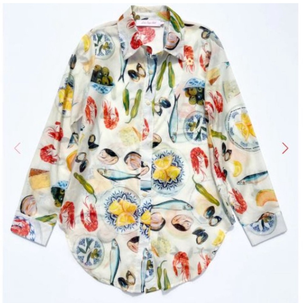 Tessa Button Down LISA SAYS GAH - TAPAS IVORY NWT